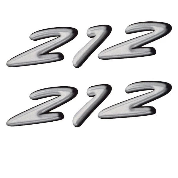 Rinker Boat Decals - 212 White Gray 6 1/8 X 1 1/4 Inch (pair)