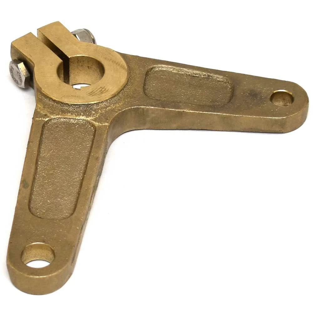 Boat Dual Rudder Arm MCB-200187 - 4 7/8 X 5 5/8 Inch Bronze