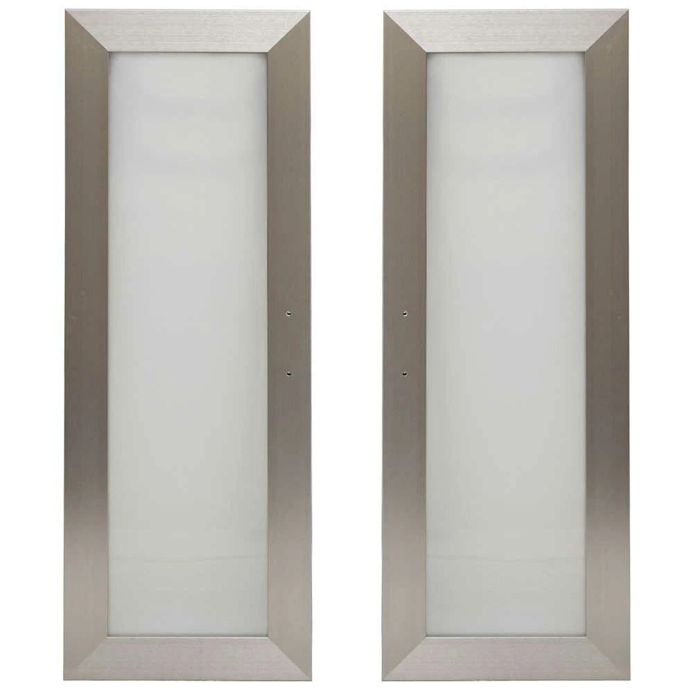 Tiara Boat Cabinet Doors 5350237 - Satin Glass - Aluminum (pair)