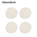 4pcs 125mm Lambswool Polishing Pads for Random Orbital Sander Auto Repair
