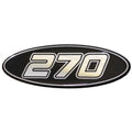Crownline Boat Raised Decal - 270 Black Silver