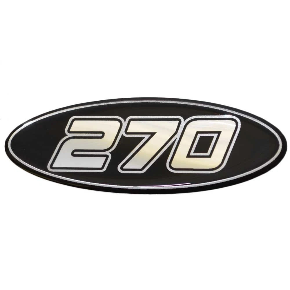 Crownline Boat Raised Decal - 270 Black Silver