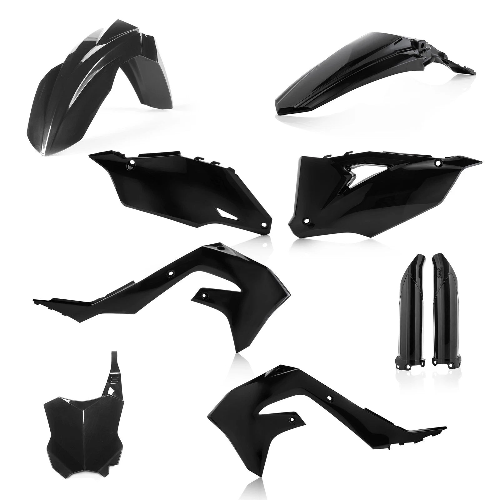 ACERBIS Full Plastic Kit Black – Fits Kawasaki KX250F & KX450F 2019-2022