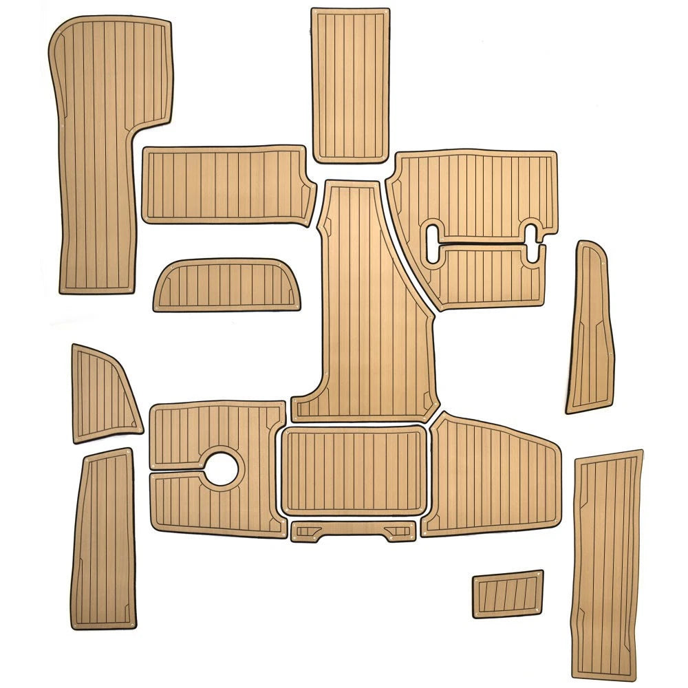 Cobalt 2017 R30 Boat Non-Skid Cockpit Mats 403841 - Snap-It Brown (kit)