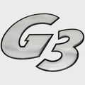 G3 Boat Raised Emblem Decal 73405423 - Logo Black Silver Sticker