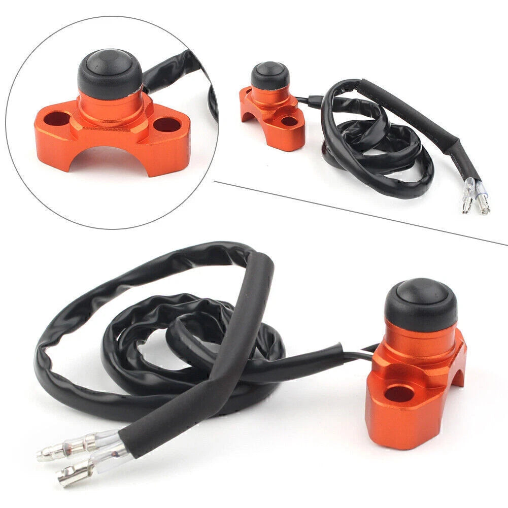 Universal Engine Stop Start Kill Switch Button for Dirt Bike Quad ATV Orange CNC