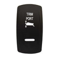 Carling Boat Rocker Switch Plate - Trim Port Black Actuator