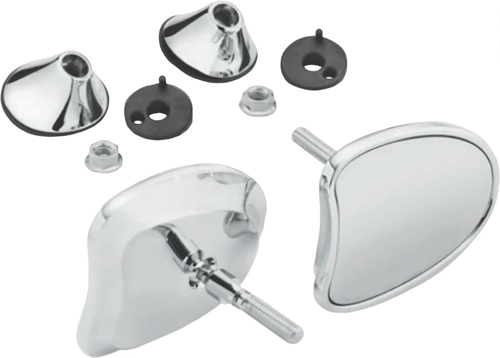 HARDDRIVE Tapered Fairing Mirrors Chrome for Harley Davidson 2014-2017 Ultra