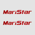 MasterCraft Boat Emblem Decal Stickers 758300 - OEM MariStar Red (pair)