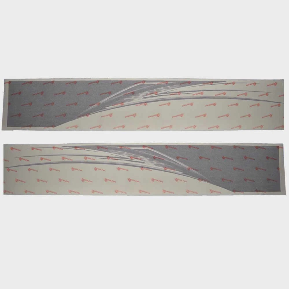 Lowe SD224 Boat Hull Graphic Decal 2249152 - Black Silver (set of 2)
