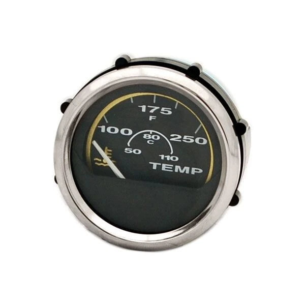 Faria Boat Water Temperature Gauge GP9177A - 2 Inch Silver Black