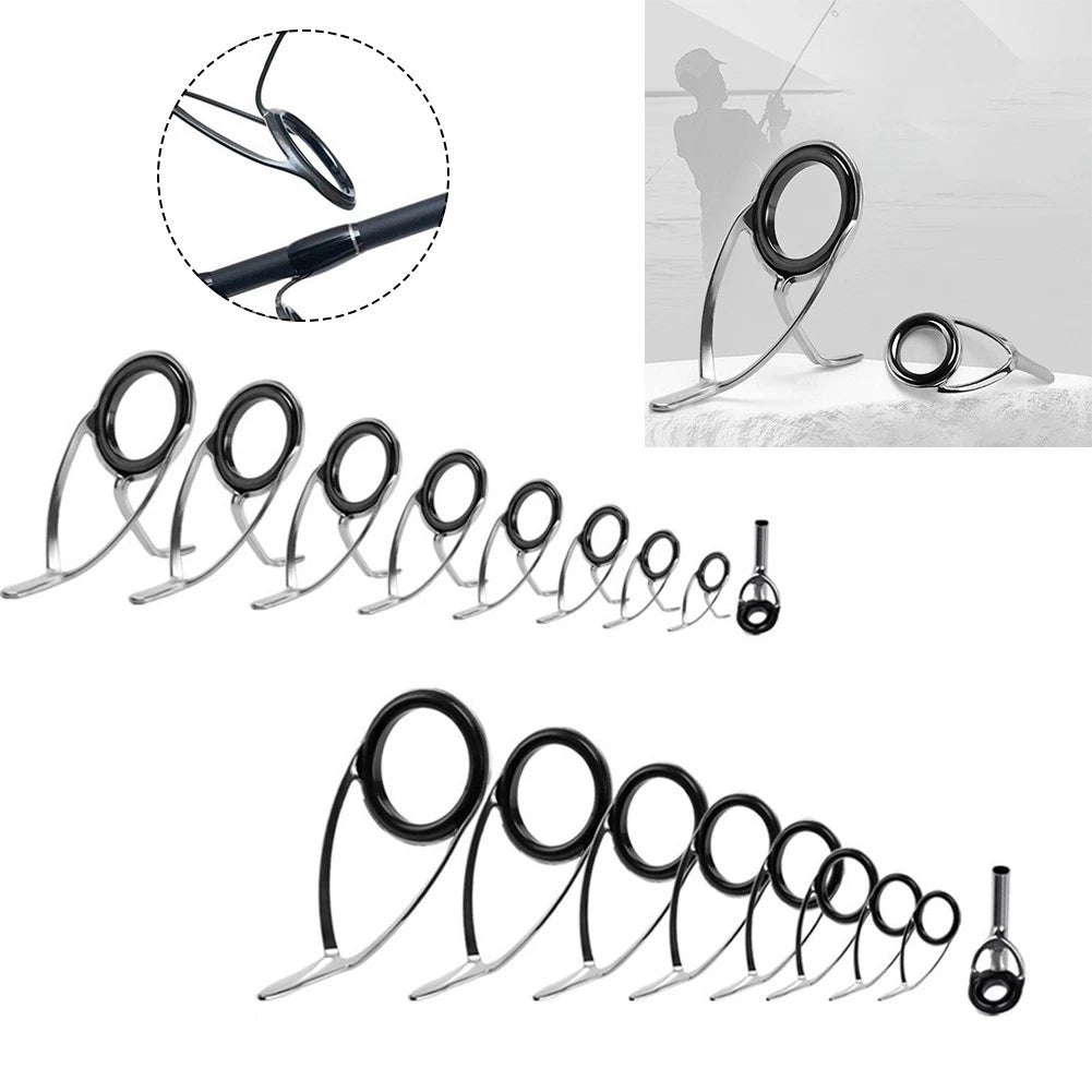 Fishing Rod Top Ring Eye Guide Building Kit Repair Replacement Rod Guides