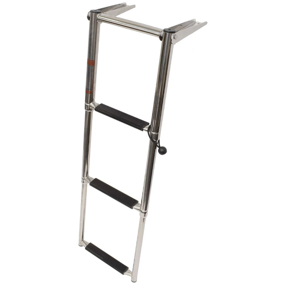 JIF Boat Telescoping Ladder EQB3 - 3-Step 34 Inch Stainless Steel