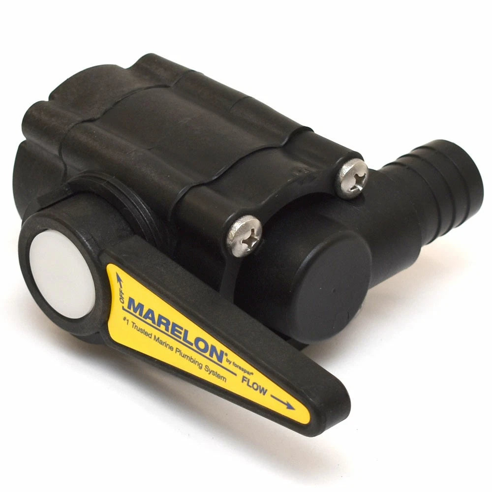 Marelon Boat Seacock Valve 163335 - 1 Inch Barbed Hose