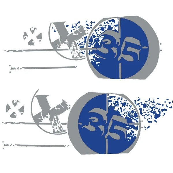 MasterCraft Boat Graphic Decal 758058 - X35 Mediterranean Blue (2 PC)