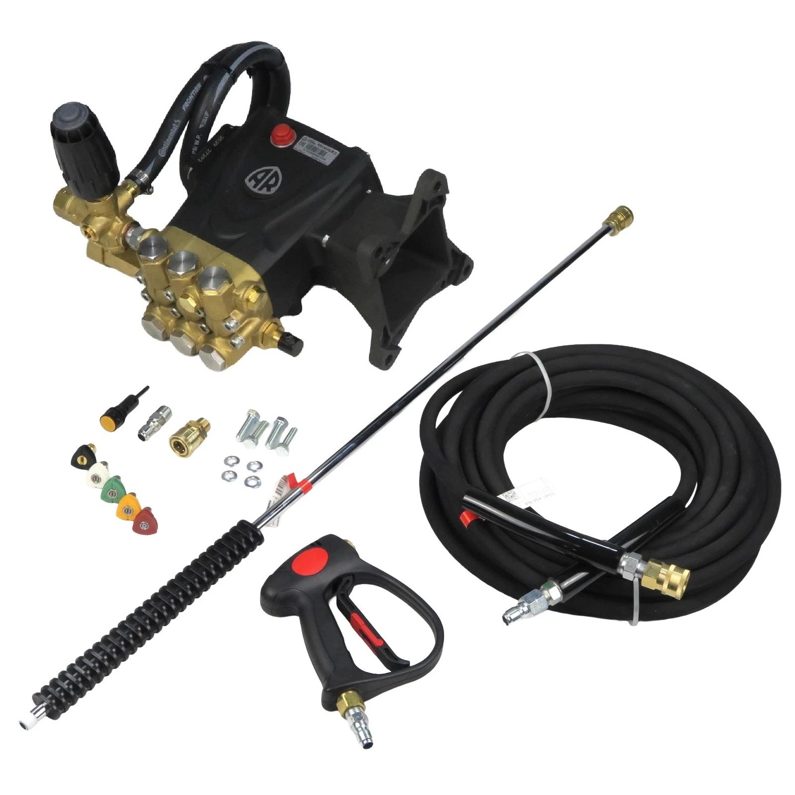 4000 Psi, 1" Shaft, Pressure Washer Water Pump, Unloader, & Deluxe Spray Kit