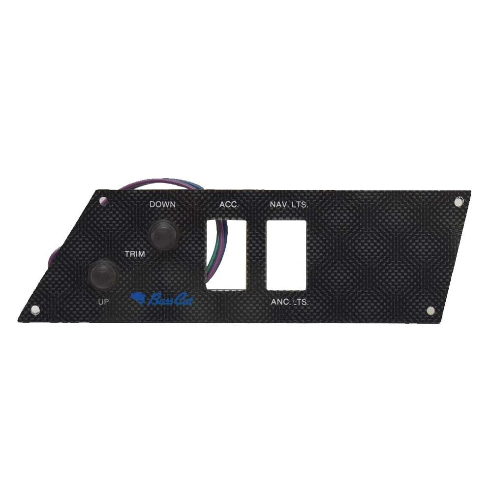 Bass CAT Boat Switch Panel 12037 - Trim Up/Down Black Plastic