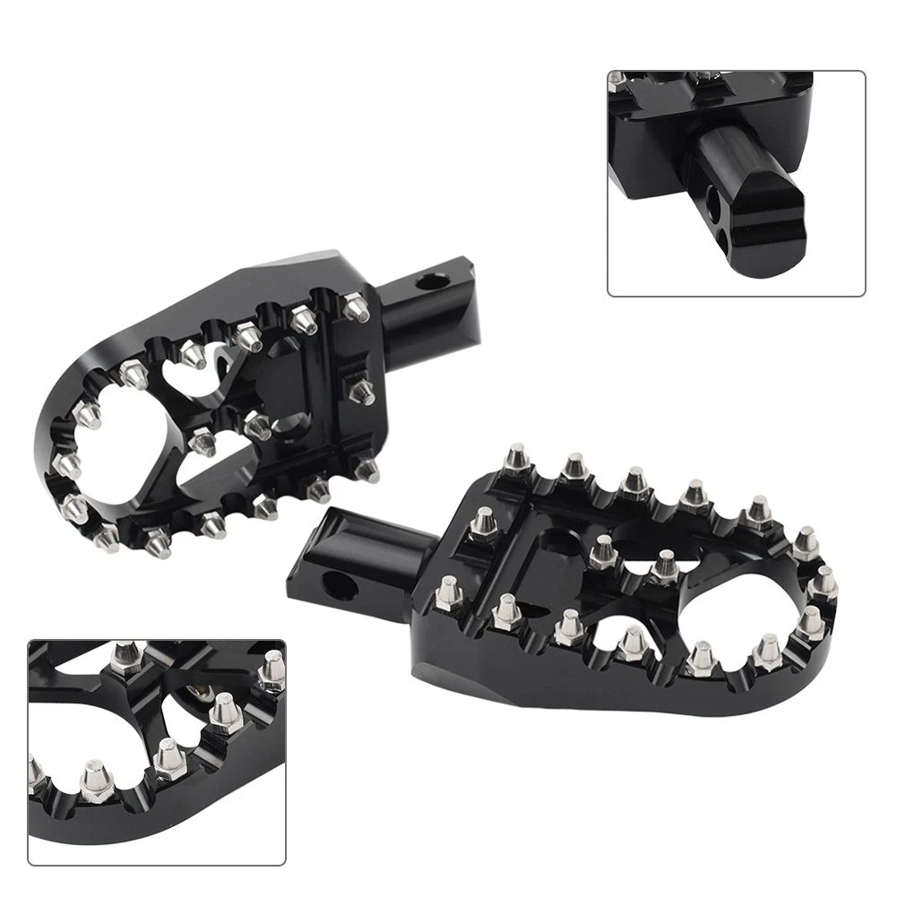 Rear Black FootPeg Passenger Pedal for Harley FXBB FXLR FXLRS FXLRST FXST FLSB