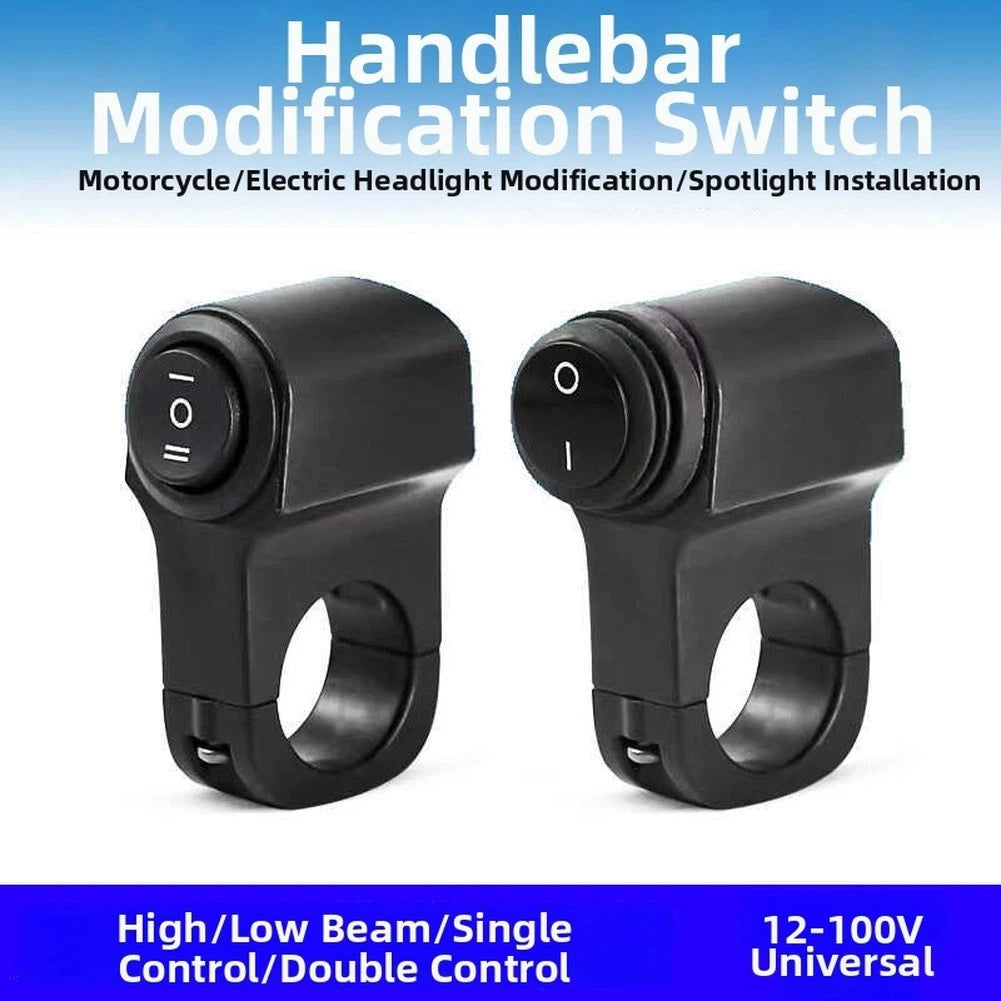 Three Wire Spotlight Switch for Motorcycle Headlights 22mm Handlebar Diameter