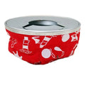 AFI Boat Beanbag Ashtray 20025 - 4 Inch Red White Stainless