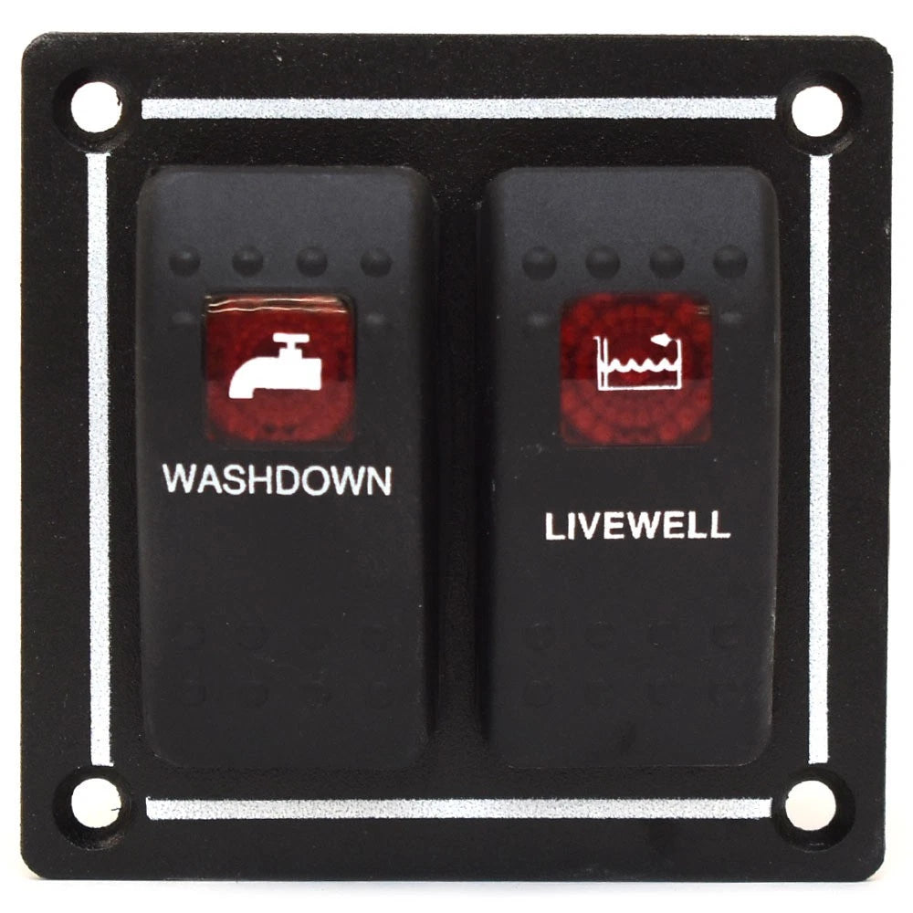 Pursuit Boat Rocker Switch Panel 3307200 - 2 3/4 X 2 3/4 Inch Black