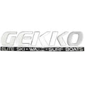 Gekko Boat Raised Logo Decal 8628-1021 - Silver Mirror Sticker