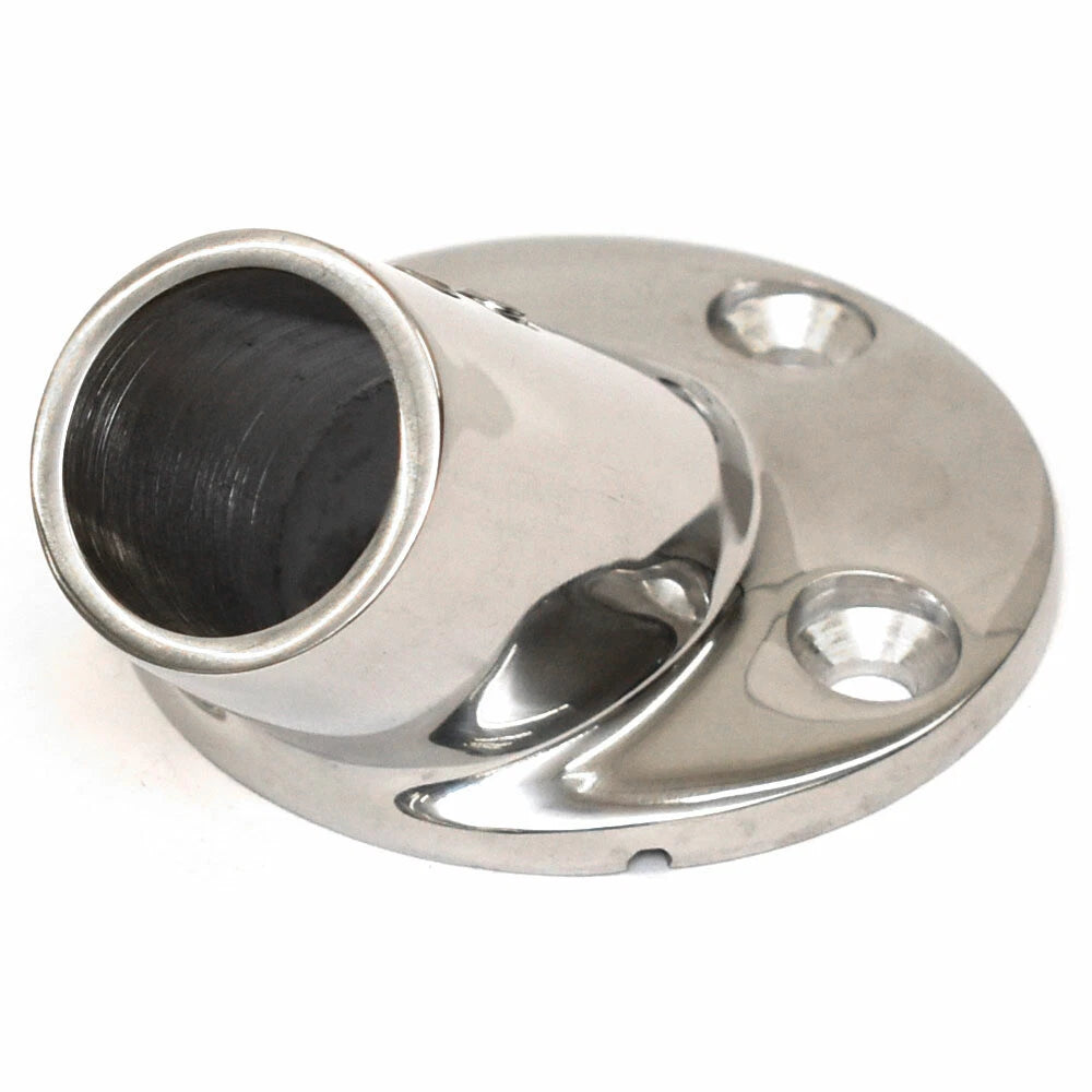 Boat Handrail Base Fitting - 1 Inch 45 Degree Angle Stainless Steel