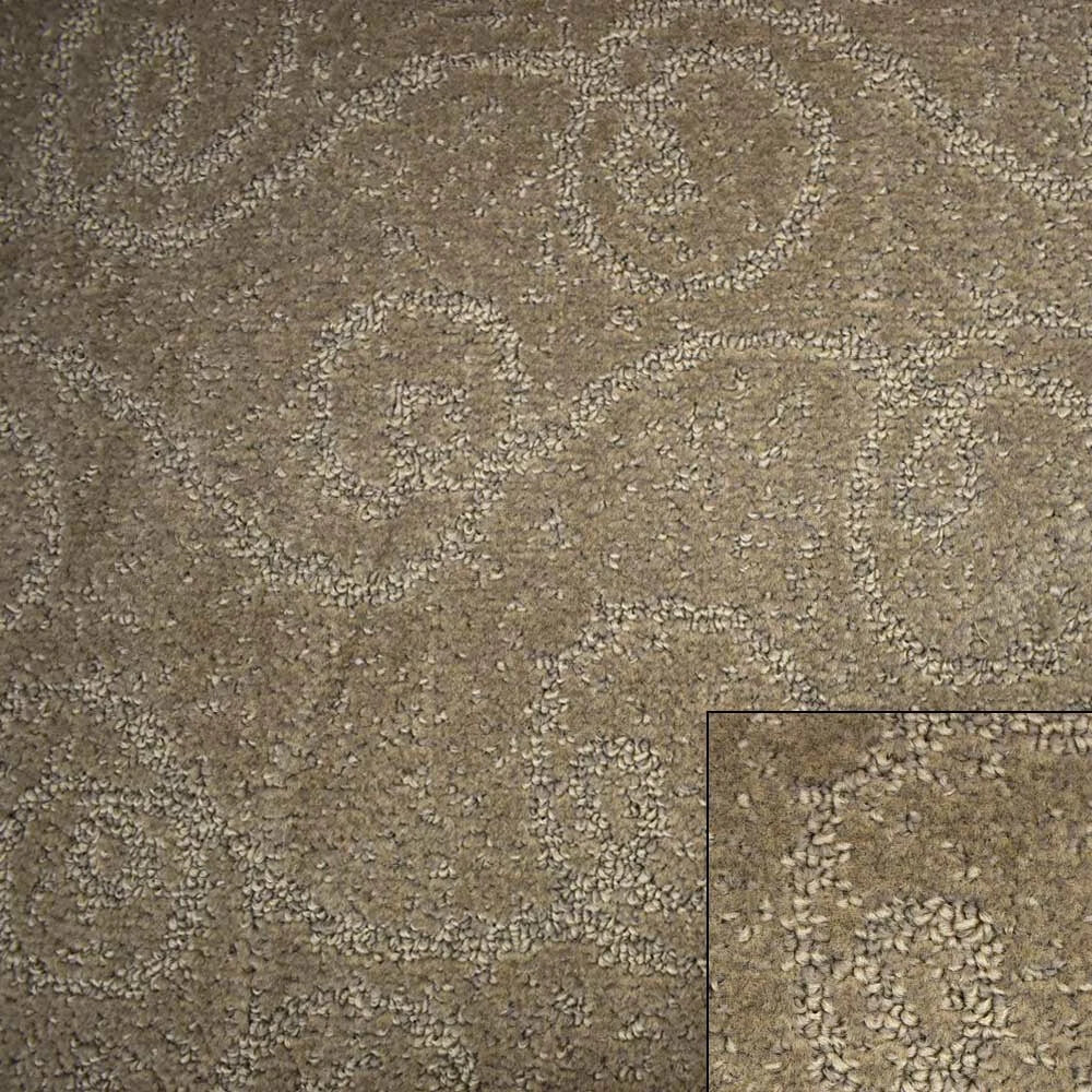 Marine Boat Cut Loop Carpet - 8.5 X 25 FT Beige Vine Swirls (ROLL)