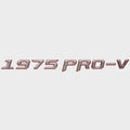 Lund Boat Raised Emblem Decal 2338897 - 1975 Pro-V Red Silver Sticker