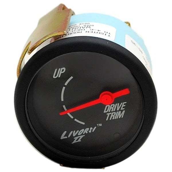 Livorsi Boat Trim Gauge GIITMOBKBK - OMC 2 Inch Black