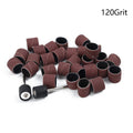 100pcs 1/2 120 Grit Sanding Drum Sleeves Sander with 2 Mandrels for Rotary Tool