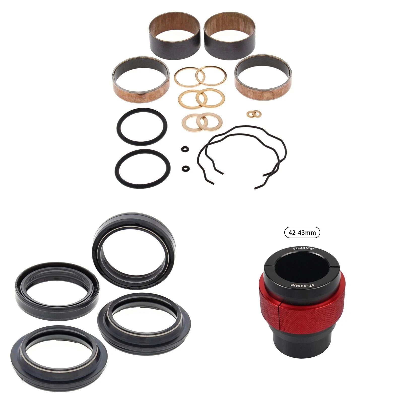 Complete Front Fork Rebuild Kit for Yamaha YZ250 1991-1992 56- with Driver