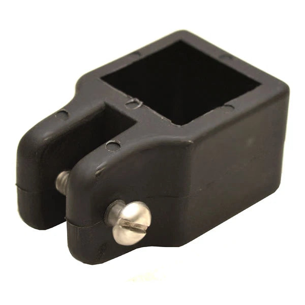 SeaArk Boat Square Bimini Bracket - 1 X 1 Inch Black Plastic