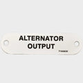 Carver Boat Alternator Output Label 7160930 - 2 3/4 Inch White Plastic