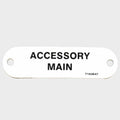 Carver Boat Accessory Main Label 7160947 - 2 3/4 Inch White Plastic