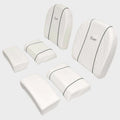 Ranger Boat Leaning Post Seat Cushions - 2510 Bay White Gray (6 PC)