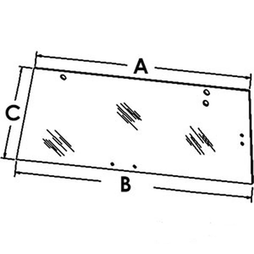 Rear Window Glass Fits Case/Internati Onal Harvester Models