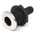 Attwood Boat Thru Hull Fitting 1967393 - 3/4 Inch Black Silver