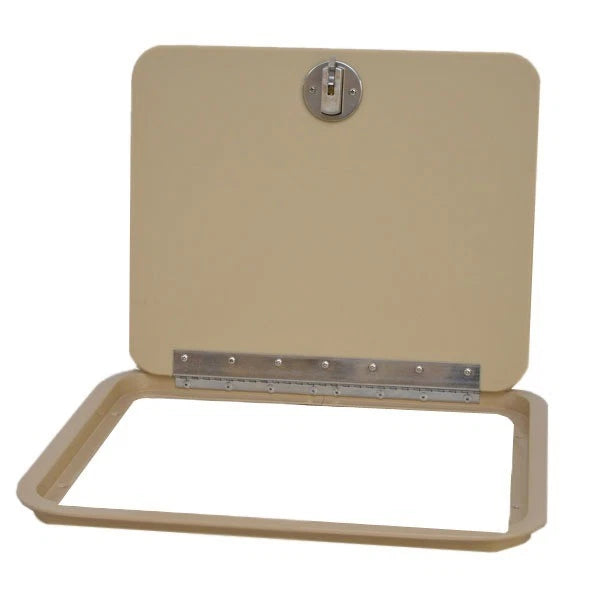 Rinker Boat Hatch 66828 - 17 3/8 X 14 3/8 Inch Beige with Latch