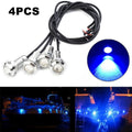 4 X Blue Round Marine Boat Cabin Courtesy Lights Deck LED Walkway Stair Light UK