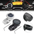 Sleek Black Silver Electric Motorcycle Watch Easy to Mount on Handlebar