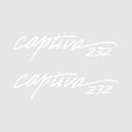 Rinker Boat Brand Decal - 232 Captiva White 27 X 6 1/2 Inch (pair)