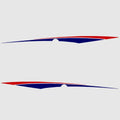 Tracker Boat Graphic Decal 302674 - 85 X 5 1/4 Inch Red Blue (2 PC)