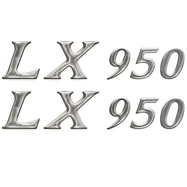 Larson Boat Raised Decals 8624-3395 - LX 950 Silver 8 1/4 Inch (pair)