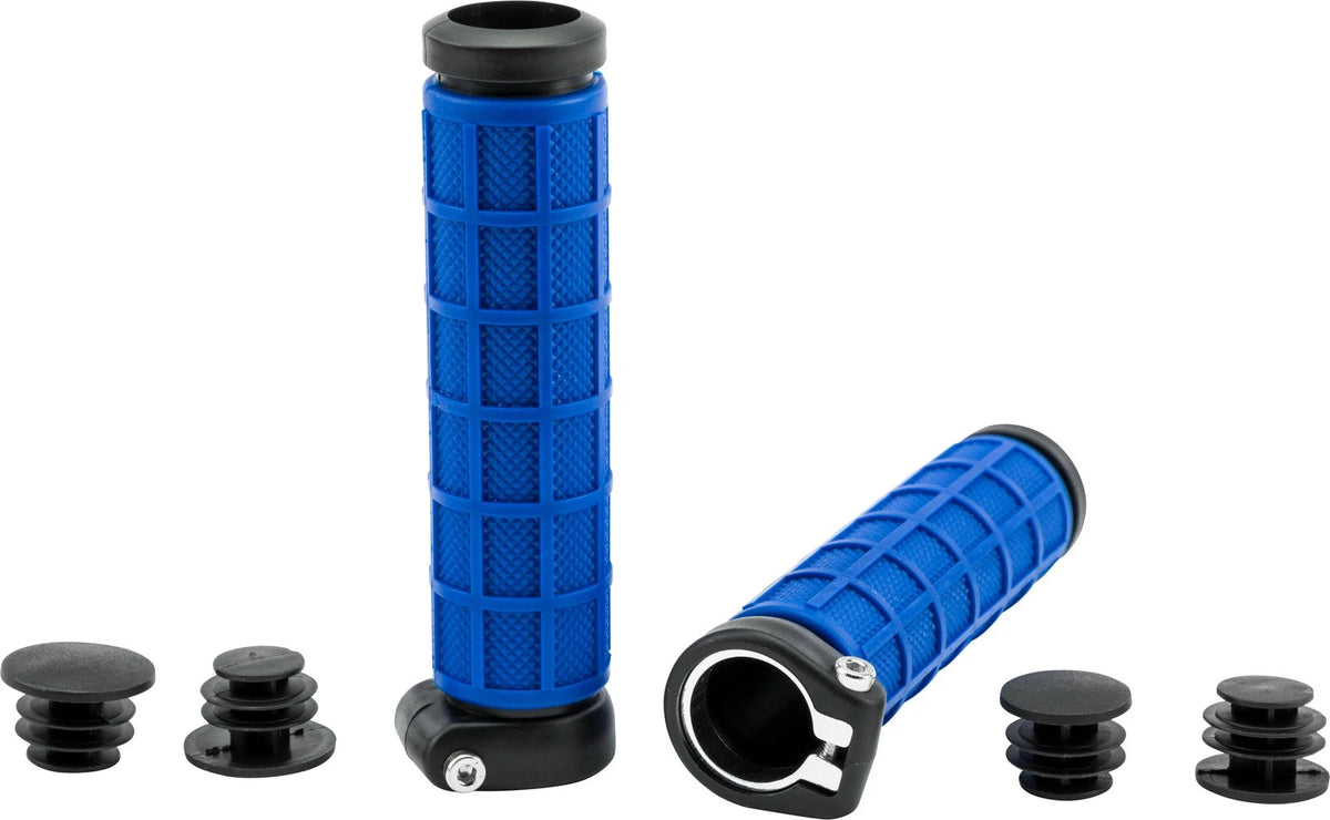 FIRE POWER Grip Lock Grips for ATV/UTV 7/8 in Handlebar Blue/Black