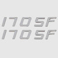 Sea Ray Boat Raised Decal 2065344 - 170 SF Silver 147303-01 (pair)
