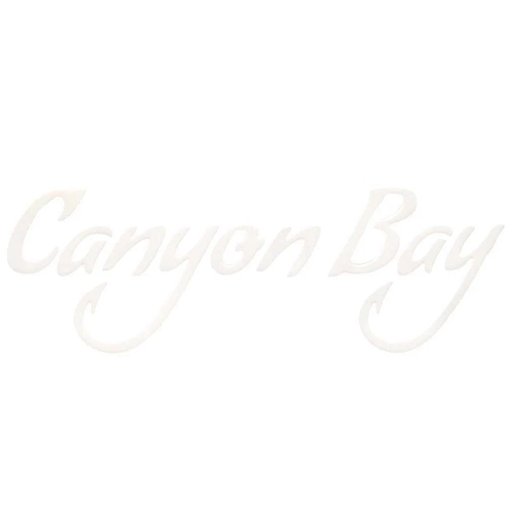 Canyon Bay Boat Raised Decal U35619-03 - 36 X 12 Inch White
