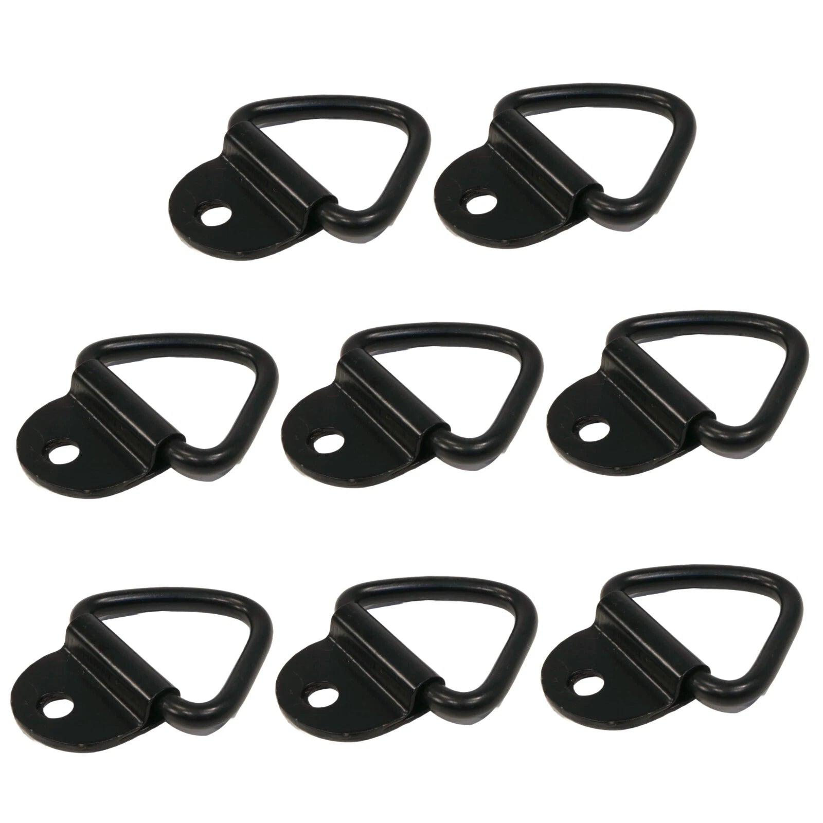 (8) 1/4" Steel D Ring Rope Tie Down Surface Mount Truck Trailer Camper ATV SR12