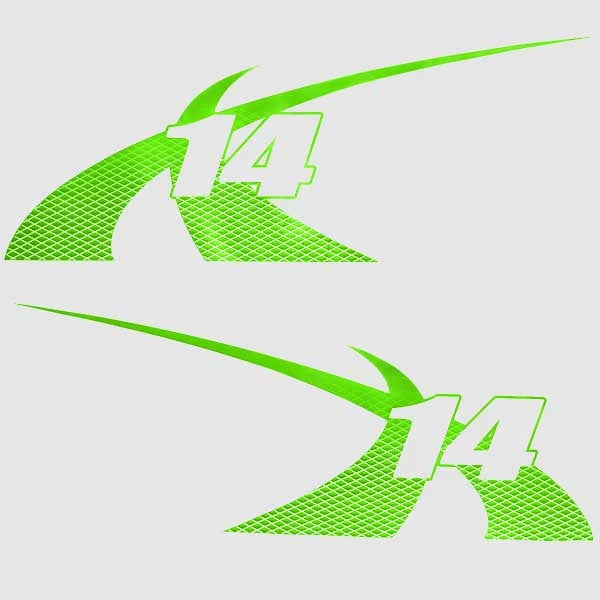 2012 MasterCraft X14 Boat Model Decal 2815811 - Lime Green (set of 2)