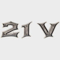 Supra Boat Raised Brand Decal Emblem 106273 - 21V Metallic Gray Vinyl